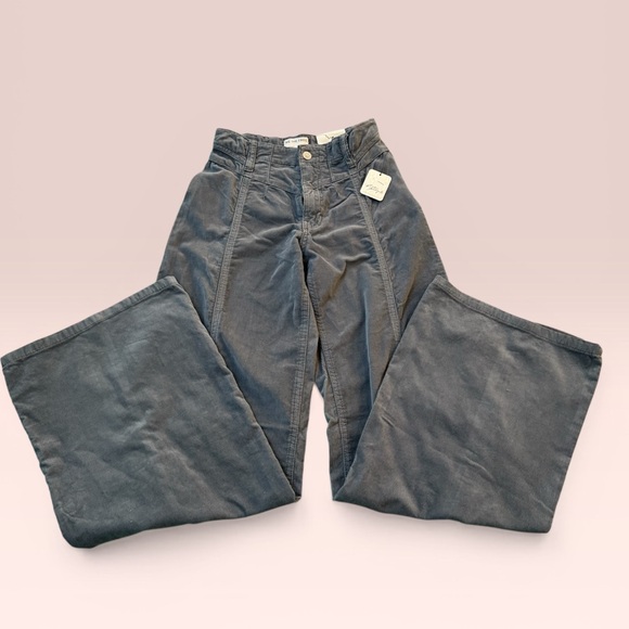 NWT - We The Free Corduroy Stylish High-Rise Pants in Dusty Gray - 24 - Picture 2 of 5
